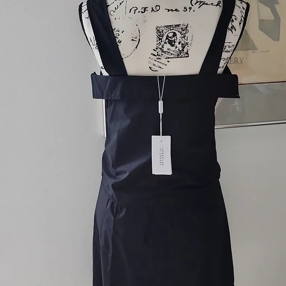 DEREK LAM black tie waist NWT button front dress - Picture 6 of 7